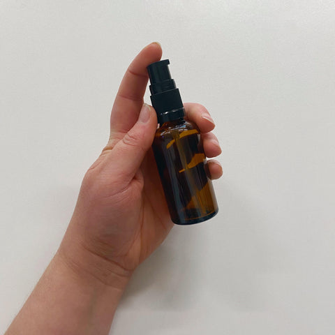 Amber Bottle 50ml With Serum Pump