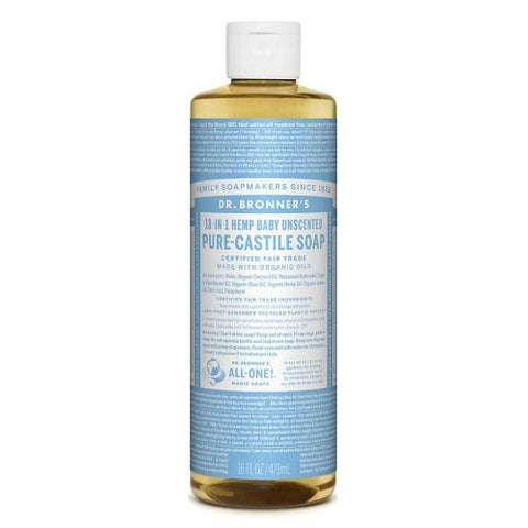 Dr Bronner's Castile Soap 473ml - Baby Unscented