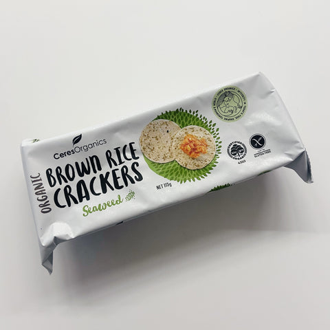Ceres Organics Brown Rice Crackers Seaweed
