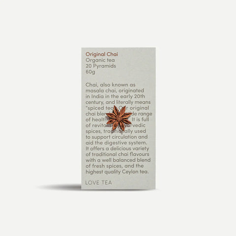 Love Tea Original Chai Pyramid Tea Bags
