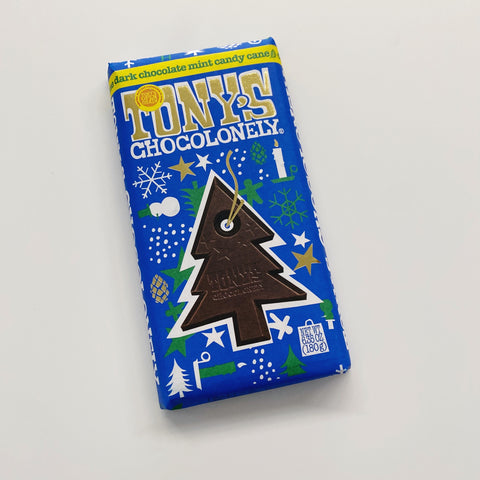 Tony's Chocolonely Dark Chocolate Mint Candy Cane