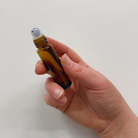 Amber Bottle With Metal Roller - 10ml 