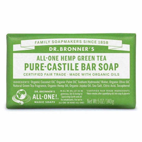 Dr Bronner's Bar Soap - Green Tea 