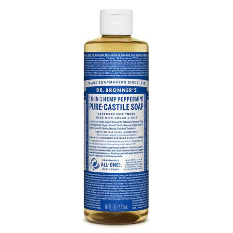 Dr Bronner's Castile Soap 473ml - Peppermint