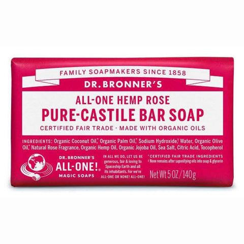 Dr Bronner's Bar Soap - Rose