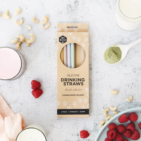 Ever Eco Silicone Straws Straight - 4 Pack