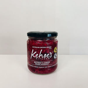 Kehoe's Kitchen Organic Beetroot &amp; Ginger Sauerkraut 410g